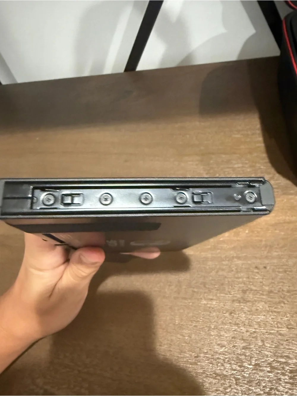 Nintendo Switch Console with Black Dock and Black Case Trimmed in Red